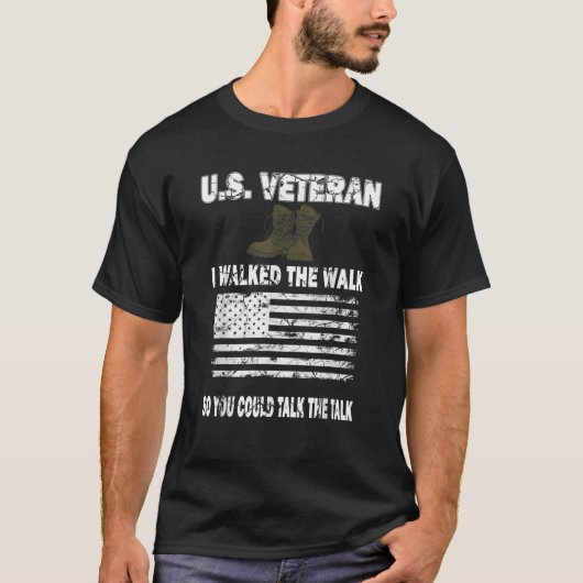 Ich ging zu Fuß Militär Veteran T Shirt (Vorderseite)