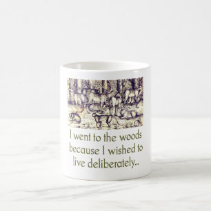 Ich ging zum Wald - Zitat Kaffeetasse