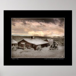 Ich ging zum Woods, Thoreau Poster