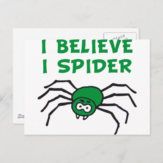 Ich glaub ich bin Spinne Postkarte (Vorne/Hinten)