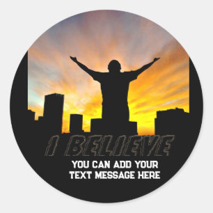 Ich glaube, 2_ runder aufkleber