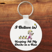 Ich glaube, alle Enten in Folge behalten Schlüsselanhänger (Vorderseite)