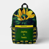 Ich glaube, alles ist möglich, florale Inspiration Bedruckter Rucksack (Vorderseite)