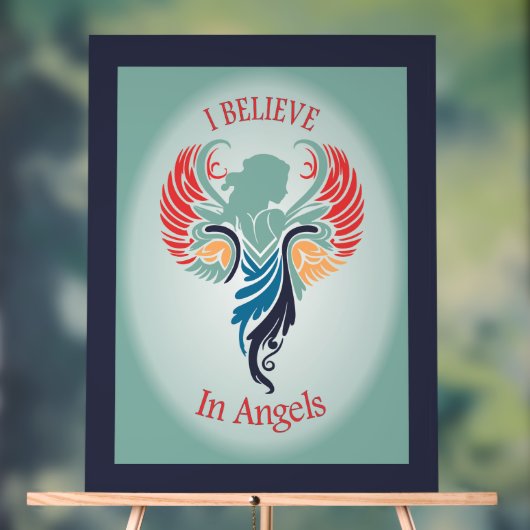 Ich glaube an Angels Hängende Wandkunst Akryllisch Acrylschild (Neutral)