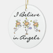 Ich glaube an Angels T - Shirt und Geschenke Keramikornament (Links)