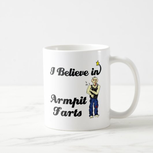 Ich glaube an armpit-Furzen Kaffeetasse (Rechts)