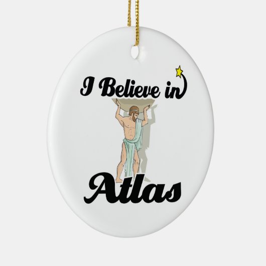 Ich glaube an Atlas Keramik Ornament (Rechts)