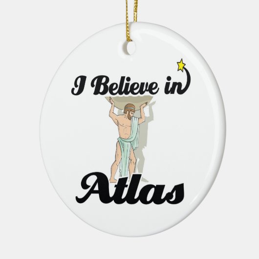 Ich glaube an Atlas Keramik Ornament (Links)