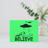 Ich glaube an Außerirdischen Postkarte (Stehend Vorderseite)