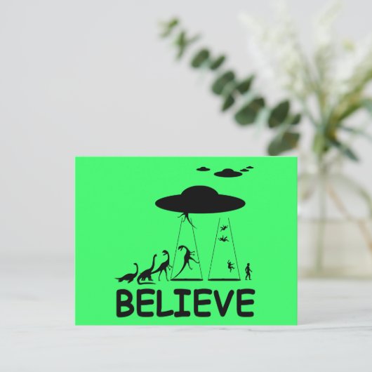 Ich glaube an Außerirdischen Postkarte (Stehend Vorderseite)