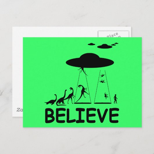Ich glaube an Außerirdischen Postkarte (Vorne/Hinten)