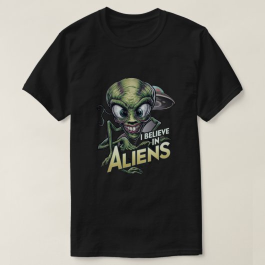 Ich glaube an Außerirdischen T-Shirt (Design vorne)