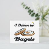 Ich glaube an Bagels Postkarte (Stehend Vorderseite)
