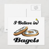 Ich glaube an Bagels Postkarte (Vorne/Hinten)
