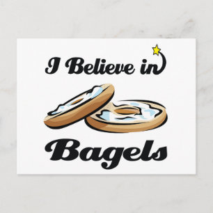 Ich glaube an Bagels Postkarte