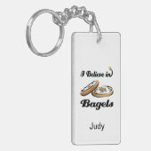 Ich glaube an Bagels Schlüsselanhänger (Vorderseite links)