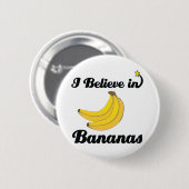 Ich glaube an Bananen Button (Vorne & Hinten)