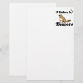 Ich glaube an Biber Briefpapier (Vorne/Hinten)