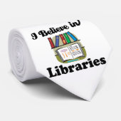 Ich glaube an Bibliotheken Krawatte (Gerollt)