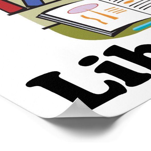 Ich glaube an Bibliotheken Poster (Ecke)