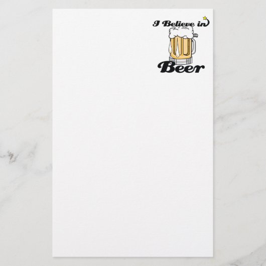 Ich glaube an Bier Briefpapier (Vorderseite)