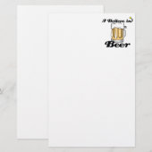 Ich glaube an Bier Briefpapier (Vorne/Hinten)