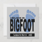 Ich glaube an Bigfoot Einladung (Vorderseite)