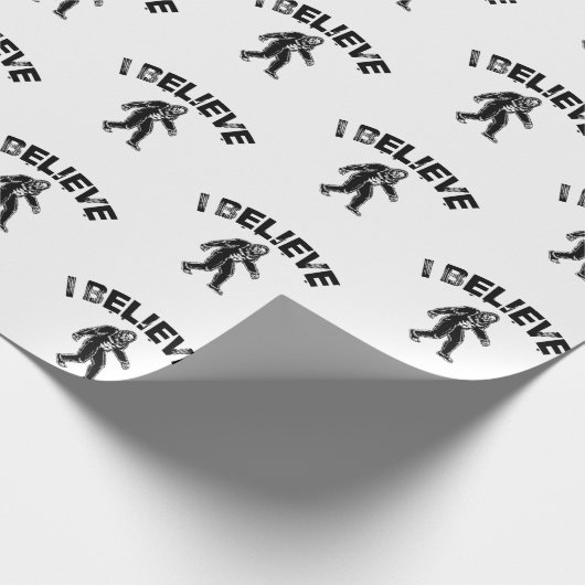 Ich glaube an Bigfoot Geschenkpapier (Ecke)