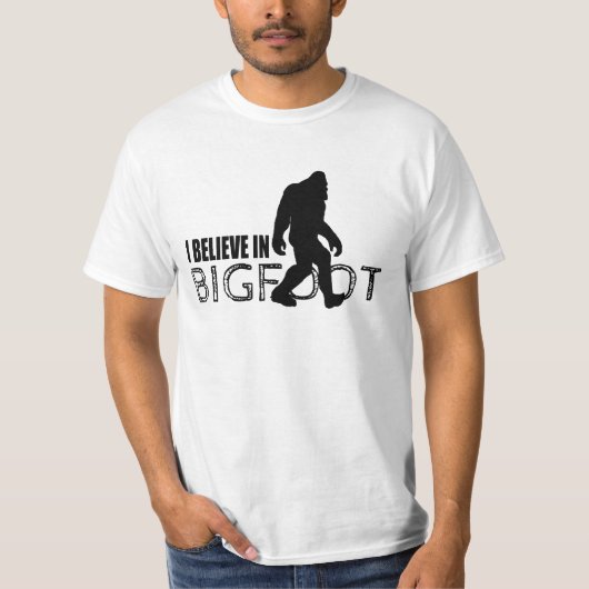Ich glaube an Bigfoot lustiges Sasquatch T-Shirt (Vorderseite)