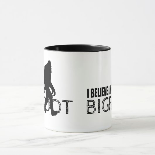 Ich glaube an Bigfoot lustiges Sasquatch Tasse (Zentrum)