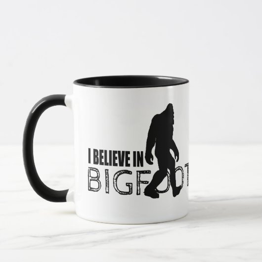 Ich glaube an Bigfoot lustiges Sasquatch Tasse (Links)
