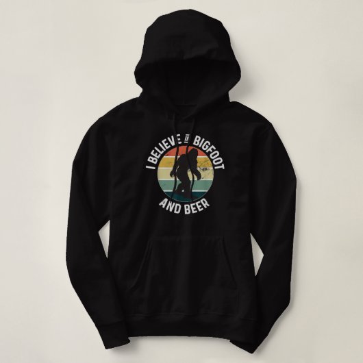 Ich glaube an Bigfoot und Biersasquatch T - Shirt (Design vorne)