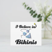 Ich glaube an Bikinis Postkarte (Stehend Vorderseite)