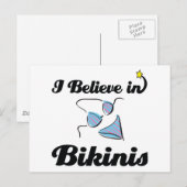 Ich glaube an Bikinis Postkarte (Vorne/Hinten)