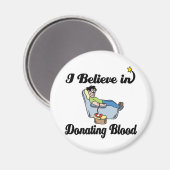 Ich glaube an Blutspenden Magnet (Vorderseite/Rückseite)