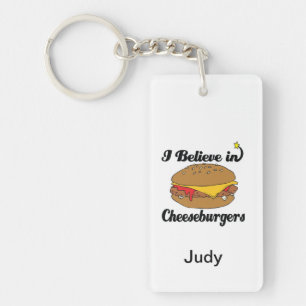 Ich glaube an Cheeseburger Schlüsselanhänger