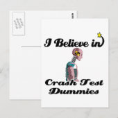 ich glaube an Crashtest-Dummies Postkarte (Vorne/Hinten)