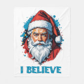 Ich glaube an das Design des Santa Claus Graffiti. Fleecedecke (Vorderseite)