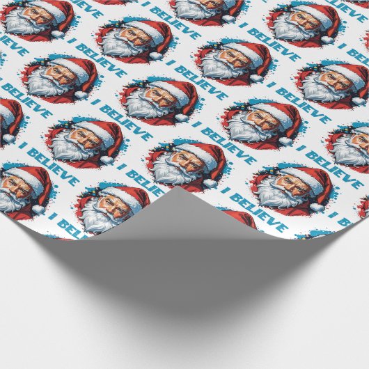 Ich glaube an das Design des Santa Claus Graffiti. Geschenkpapier (Ecke)