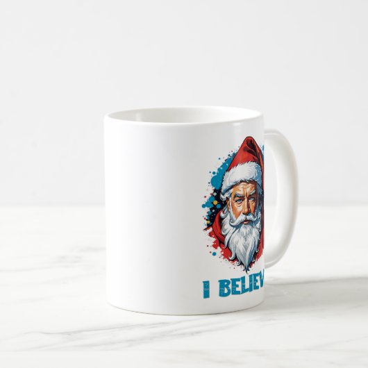 Ich glaube an das Design des Santa Claus Graffiti. Kaffeetasse (VorderseiteRechts)