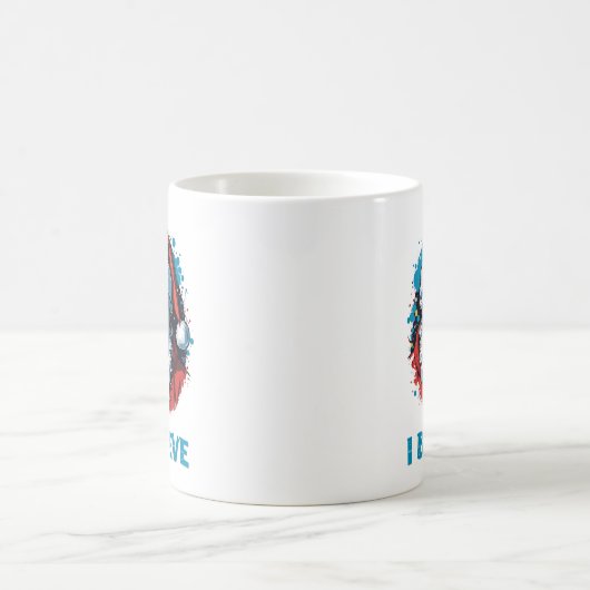 Ich glaube an das Design des Santa Claus Graffiti. Kaffeetasse (Mittel)