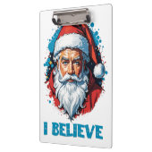 Ich glaube an das Design des Santa Claus Graffiti. Klemmbrett (Links)