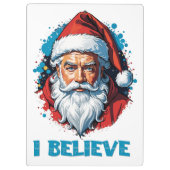 Ich glaube an das Design des Santa Claus Graffiti. Klemmbrett (Rückseite)