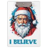 Ich glaube an das Design des Santa Claus Graffiti. Klemmbrett (Vorderseite)
