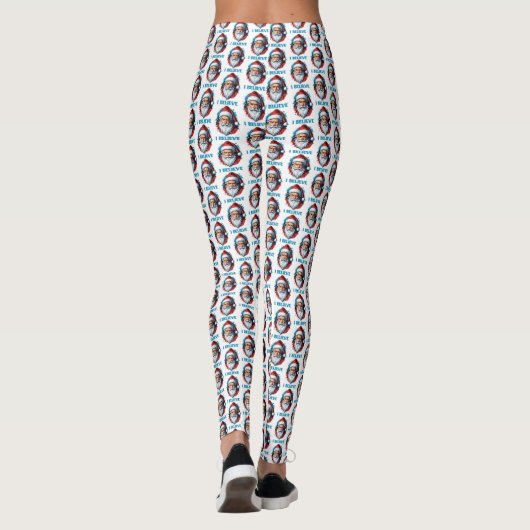 Ich glaube an das Design des Santa Claus Graffiti. Leggings (Rückseite)