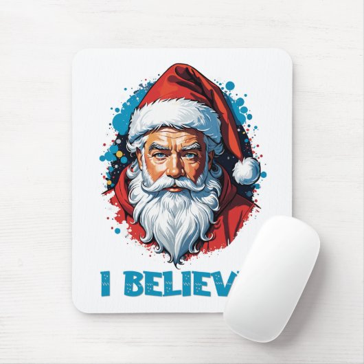 Ich glaube an das Design des Santa Claus Graffiti. Mousepad (Mit Mouse)