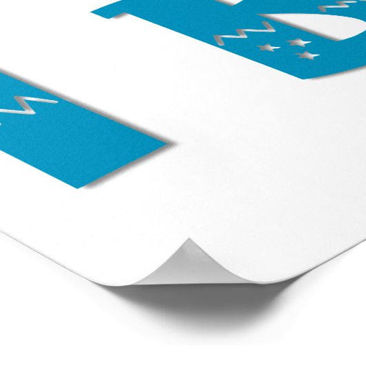 Ich glaube an das Design des Santa Claus Graffiti. Poster (Ecke)