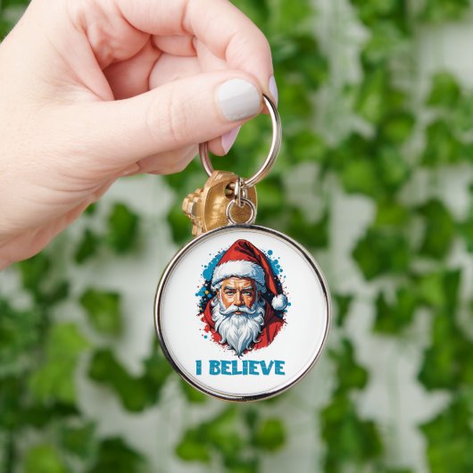 Ich glaube an das Design des Santa Claus Graffiti. Schlüsselanhänger (Hand)