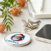 Ich glaube an das Design des Santa Claus Graffiti. Schlüsselanhänger (Seite)