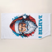 Ich glaube an das Design des Santa Claus Graffiti. Strandtuch (Vorderseite)